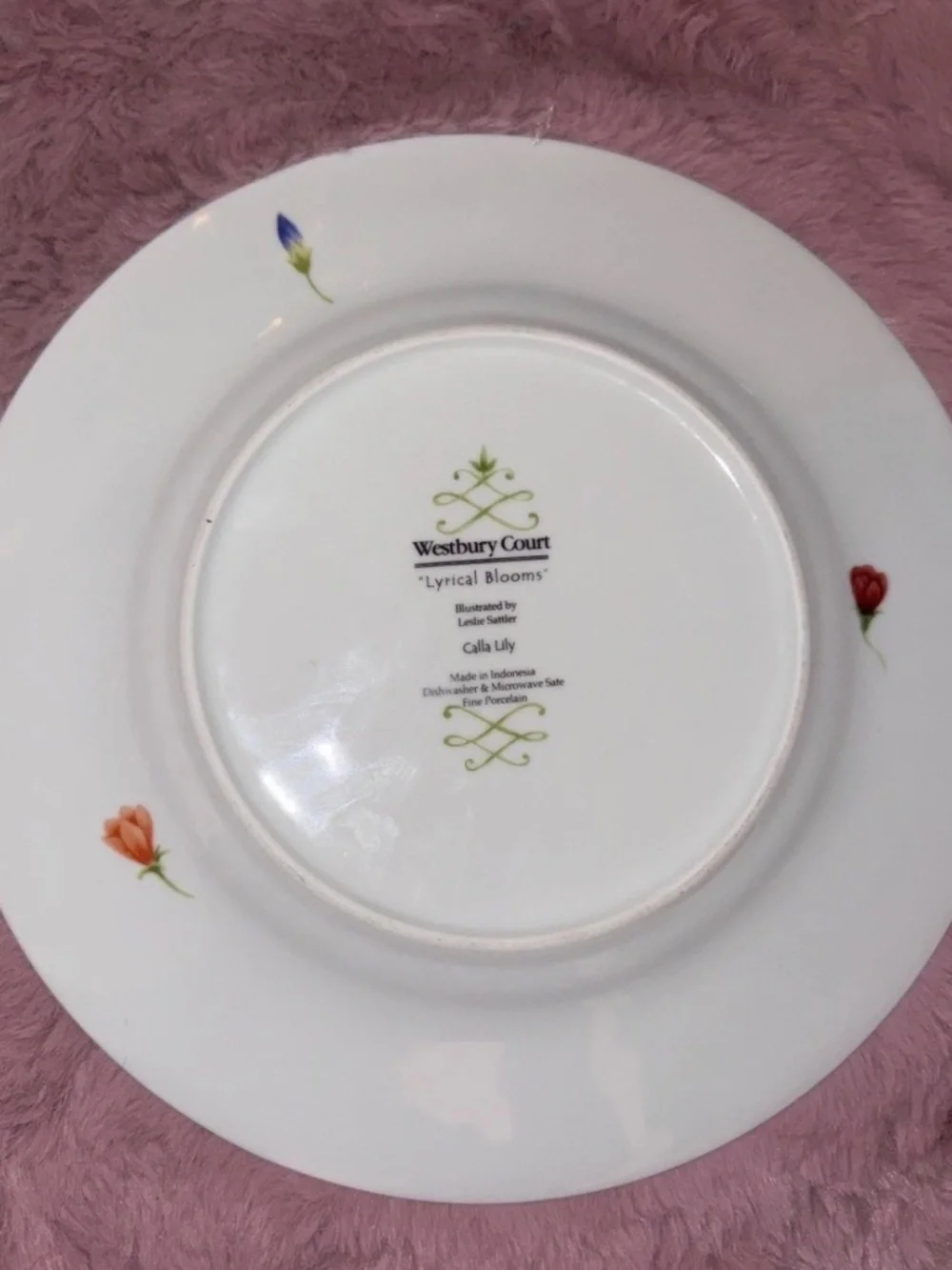 Westbury Court “Lyrical Bloom” Gorgeous Matching Flower Plates